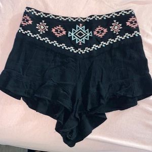 tribal print flowy shorts